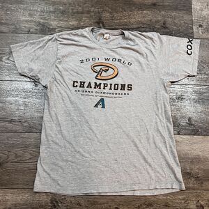 Arizona Diamondbacks Shirt Gray 2001 World Series 20th Anniversary - Men's XL